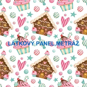 Panel bavlna - VÁNOČNÍ PEČENÍ-220-86 Velikost: 15x15cm