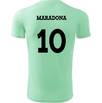 Dětský fotbalový dres Maradona - Barva: mátová, Velikost 10let