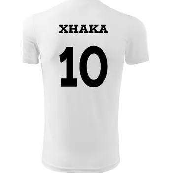 Dětský fotbalový dres Xhaka - Barva: bílá, Velikost 8let