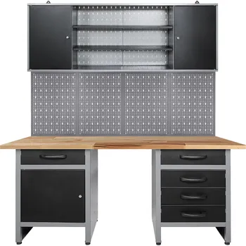 Dílenský stůl OLKIGROUP KLASIK 5602 160 cm x 60 cm x 205 cm antracit