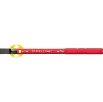 Šroubovák Wiha 34582 Nástavec SoftFinish VDE plochý 6,5x75, electric slimBit, Typ 2831-10 (WIHA34582)