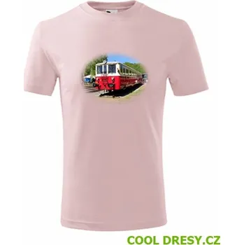 Dětské tričko s motoráčkem 830 - Barva: růžová, Velikost 4roky