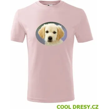 Dětské tričko se psem 2 - Barva: růžová, Velikost 10let