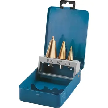 Vrták Stupňovité vrtáky Bernardo 3 ÷ 30 mm TiN (Sada 3 ks) (BER411065)