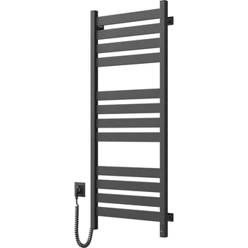 Radiátor Koupelnový žebříkový radiátor s term. LARGO 541W/230V 120,6 cm IP44 černá levá