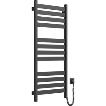 Radiátor Koupelnový žebříkový radiátor s term. LARGO 541W/230V 120,6 cm IP44 černá pravá