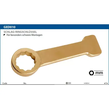 Sada nářadí Očkový klíč 12hran 30 mm Gedore 0100030S úderový. Nejiskřivý (ATEX) (GED0100030S)