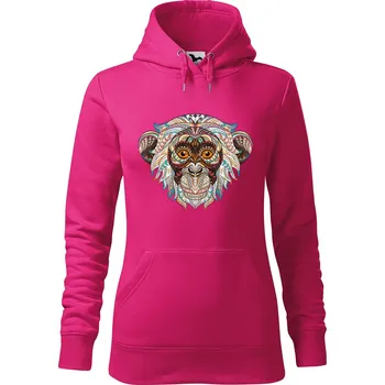 Pánská mikina Dámská mikina Hlava opice Velikost (žena): XS, Vyberte barvu: Purpurová