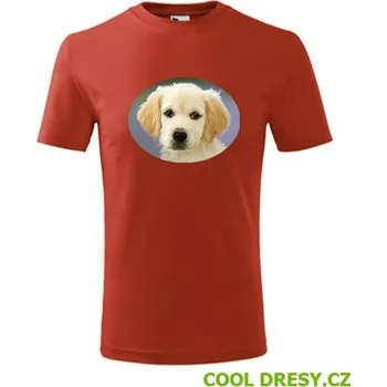 Chlapecké tričko Dětské tričko se psem 2 - Barva: červená, Velikost 6let