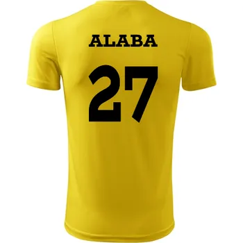 Dětský fotbalový dres Alaba - Barva: žlutá, Velikost 10let