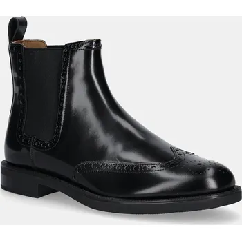Dámská zimní obuv Kožené kotníkové boty Tommy Hilfiger HILFIGER VOGUE LTH A BROGUE BOOT FM0FM05765 černá 99X, EUR 42