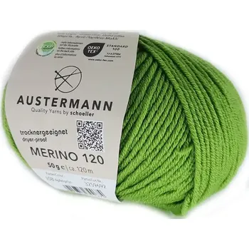 Příze Austermann Merino 120 EXP 108 (Příze Merino 120 EXP APFELGRUN)