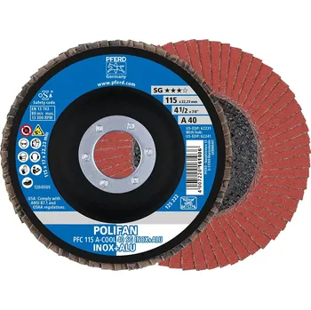 Brusný kotouč Lamelový brusný kotouč Pferd PFC 115 A-COOL 40 SG INOX+ALU - nerez a hliník (PF4007220232880)