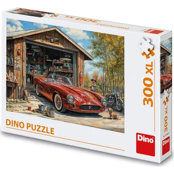 Puzzle Dino Puzzle Jaguár v garáži 300 xl dílků