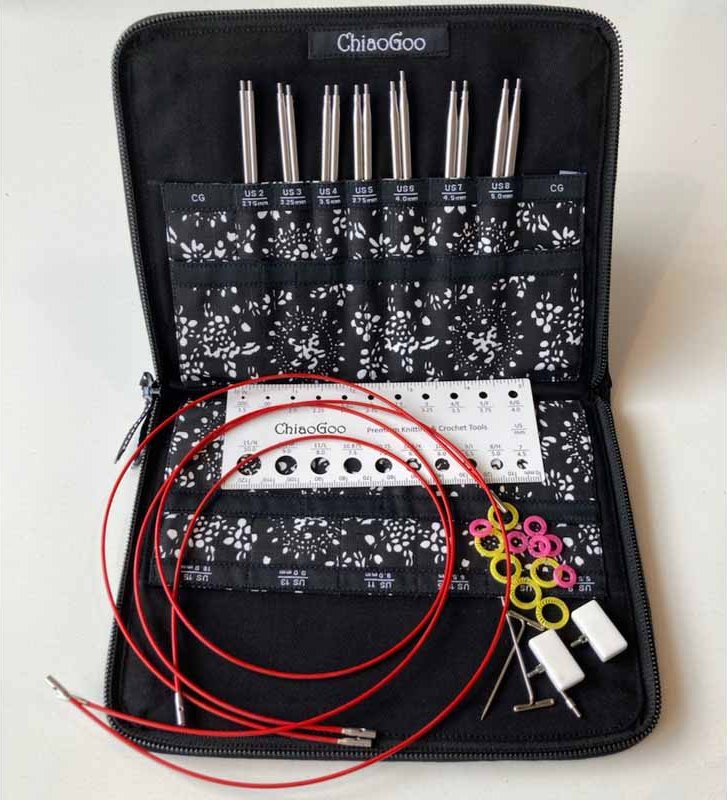 ChiaoGoo Set vyměnitelných jehlic Twist RED Lace Small 13Cm (Set vyměnitelných jehlic ChiaoGoo Twist RED Lace Small 13Cm)