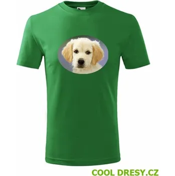 Dětské tričko se psem 2 - Barva: střední zelená, Velikost 6let