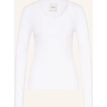 Dámské tričko Calvin Klein Dámské Tričko S Dlouhým Rukávem, bílá, 42