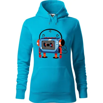 Pánská mikina Dámská mikina Walkman Velikost (žena): XS, Vyberte barvu: Tyrkysová