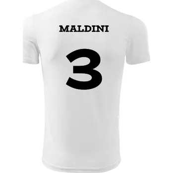 Dětský fotbalový dres Maldini - Barva: bílá, Velikost 8let