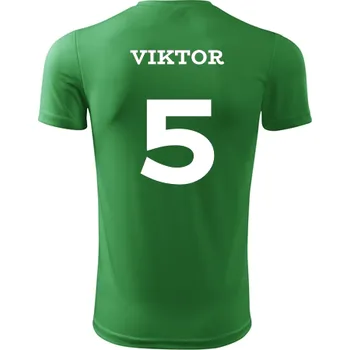 Florbalový dres Dětský florbalový dres se jménem - Barva: střední zelená, Velikost 12let