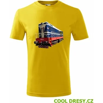 Chlapecké oblečení Dětské tričko s motorovou mašinkou T458 - Barva: žlutá, Velikost 10let