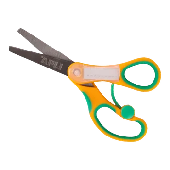 Kancelářské nůžky APLI APLI, A20005, školní nůžky s jmenovkou, mix barev, 1 ks Barva: Žlutá