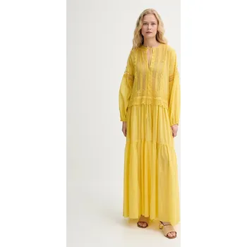 Dámské šaty Šaty s příměsí hedvábí Ermanno Scervino LIFE D464Q620RUQ žlutá 11X, vel. 36