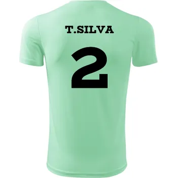Dětský fotbalový dres T. Silva - Barva: mátová, Velikost 10let