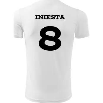 Dětský fotbalový dres Iniesta - Barva: bílá, Velikost 10let