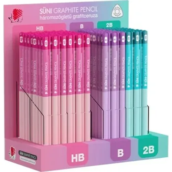 Grafitová tužka ICO ICO, Ježek, ergonomická grafitová tužka, mix barev a tvrdostí, 1 ks Tvrdost tužek: 2B Tyrkysová