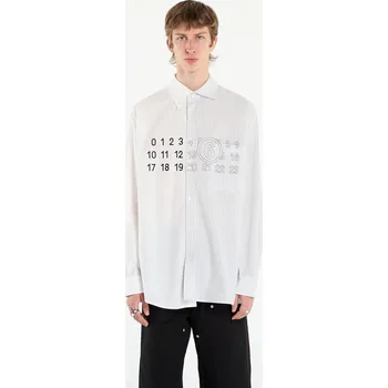 Pánská košile Košile MM6 Poplin Shirt Stripes White/ Grey/ White 52