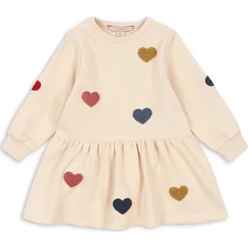 Dívčí šaty Dívčí šaty Konges Sløjd LOU TERRY SWEAT DRESS OCS KS103869.9BYA béžová 01X, vel. 86