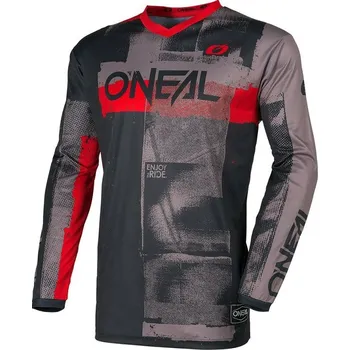 cyklistický dres Dres - O'NEAL Element ROLLER 2026 - šedá/červená L