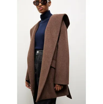 Dámský kabát Vlněný kabát Answear.LAB WA25.KPD003 hnědá 88X, vel. S
