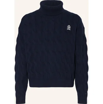 Dámský svetr Tommy Hilfiger Dívčí Svetr S Rolákem, tmavě modrá, 140
