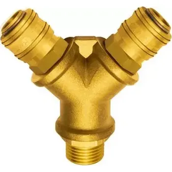 Hadicová spojka Rozbočovací krabice, mosa z, 4 spojky, vnější závit G1/2" RIEGLER