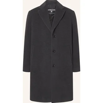 Pánský zimní kabát Strellson Pánský Vlněný Kabát Adria 3.0, tmavě šedá, 50