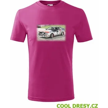 Chlapecké tričko Dětské tričko s kresbou Audi Quattro - Barva: purpurová, Velikost 6let