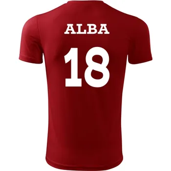 Dětský fotbalový dres Alba - Barva: červená, Velikost 10let