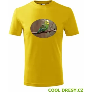 Chlapecké oblečení Dětské tričko s papouškem 3 - Barva: žlutá, Velikost 6let