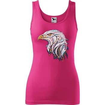 DOBRÝ TRIKO Dámské tílko s potiskem Hlava orla Velikost: L, Barva: Purpurová