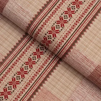 ubrus PVC ubrus Červeno-hnědý lidový vzor PV-184 - metráž š. 140 cm