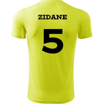 Dětský fotbalový dres Zidane - Barva: neonově žlutá, Velikost 10let