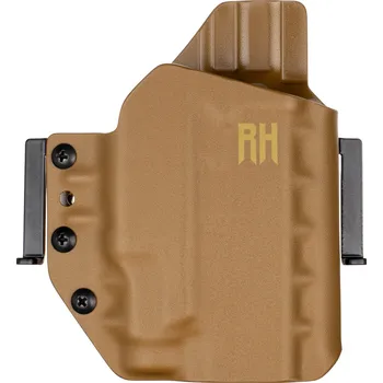 Příslušenství pro sportovní střelbu RH Holsters FROGY - Glock 43X Rail MOS + Streamlight TLR-7 Sub - vnější kydexové pouzdro - poloviční sweatguard - coyote hnědá Pouzdro je pro: Levák