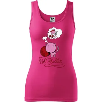 Dámské tílko s potiskem Kočičí sen Velikost: S, Barva: Purpurová