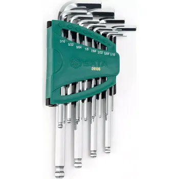 Ruční nářadí 12 ks. Sada šestihranných klíčů s dlouhým kulovým (SATAST09106SJ)