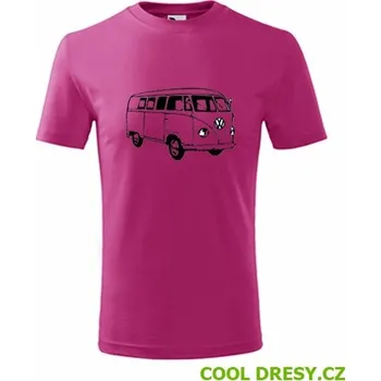 Chlapecké oblečení Dětské tričko s VW T1 2 - Barva: purpurová, Velikost 6let
