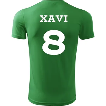 Dětský fotbalový dres Xavi - Barva: střední zelená, Velikost 10let