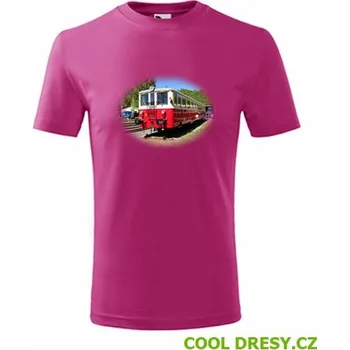 Chlapecké oblečení Dětské tričko s motoráčkem 830 - Barva: purpurová, Velikost 10let