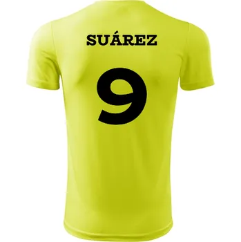 Dětský fotbalový dres Suárez - Barva: neonově žlutá, Velikost 10let